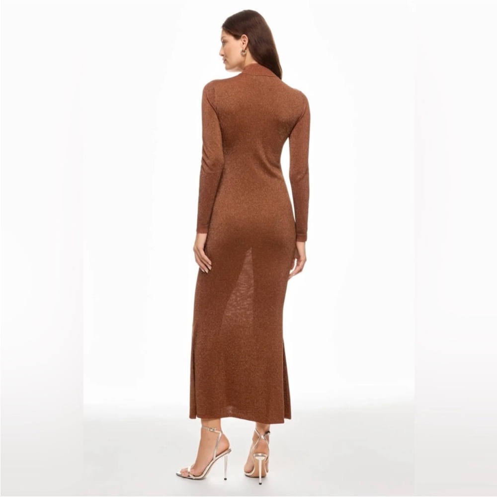 Ronny Kobo X RTR Sheer Metallic Dress Size: M - Picture 4 of 9